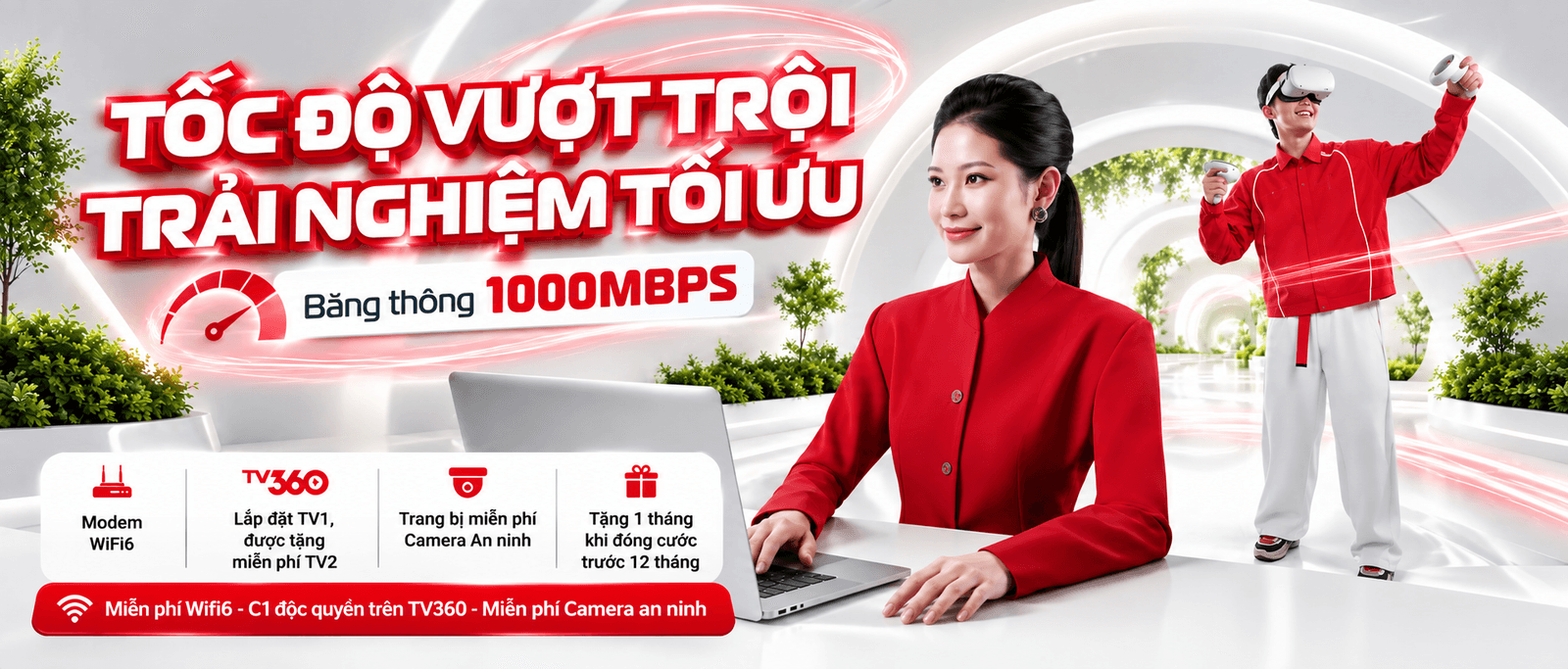 Tốc độ vượt trội - trải nghiệm tối ưu - băng thông 1000Mbps